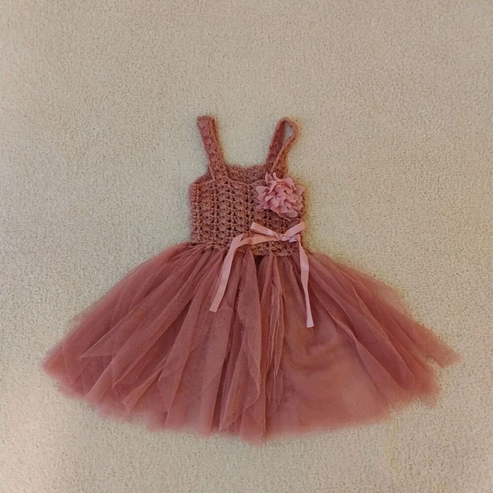 Elly & Emmy Baby Newborn Tutu Crochet Flower Dress Ballerina Newborn Pictures
